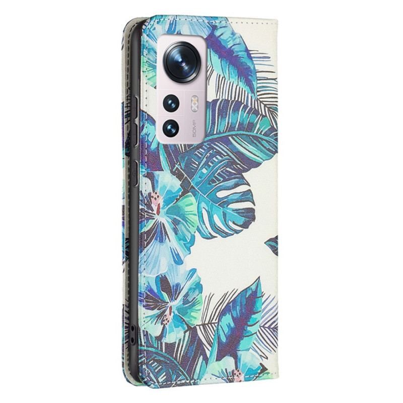 Flip Cover  Xiaomi 12 / 12X  Feuilles