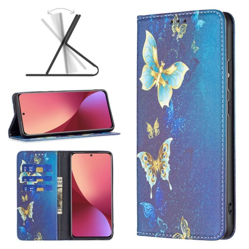 Flip Cover  Xiaomi 12 / 12X  Papillons Colorés