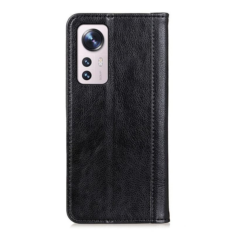 Flip Cover  Xiaomi 12 / 12X Version Coloré Cuir Fendu