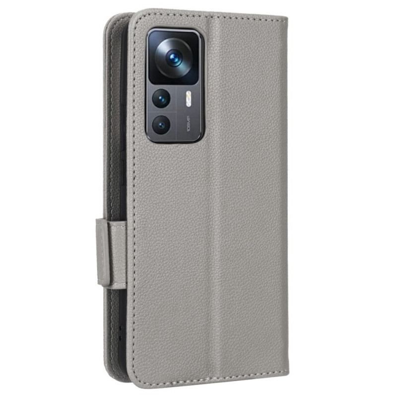 Flip Cover Xiaomi 12T / 12T Pro Effet Cuir avec Lanière