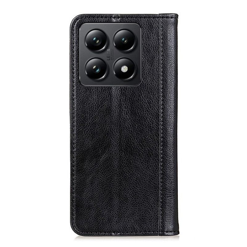 Flip Cover Xiaomi 14T Cuir Fendu