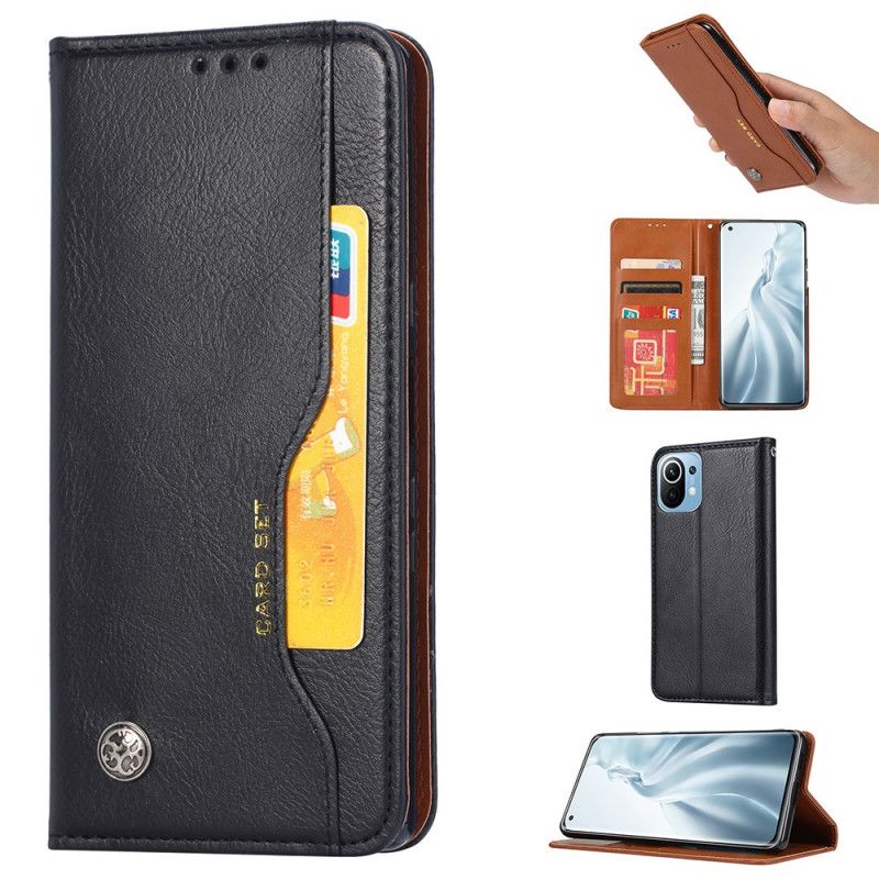 Flip Cover Xiaomi Mi 11 Simili Cuir Porte-cartes