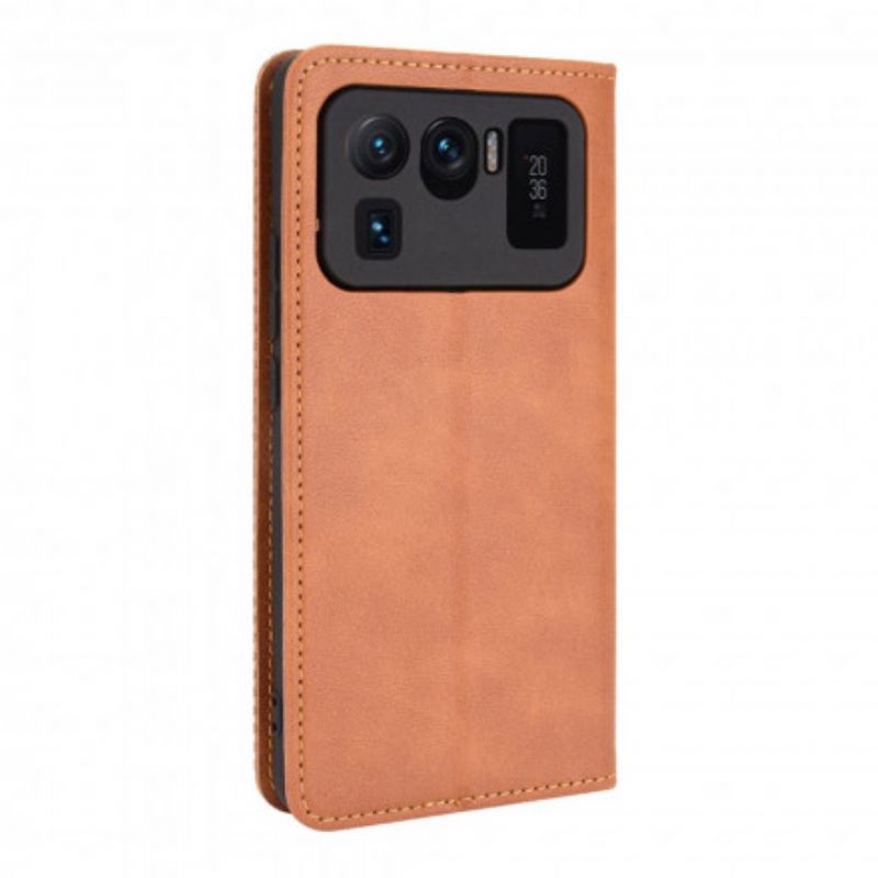 Flip Cover Xiaomi Mi 11 Ultra Effet Cuir Vintage Stylisé