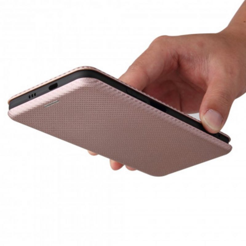 Flip Cover Xiaomi Mi 11i 5G / Poco F3 Fibre Carbone Avec Anneau Support