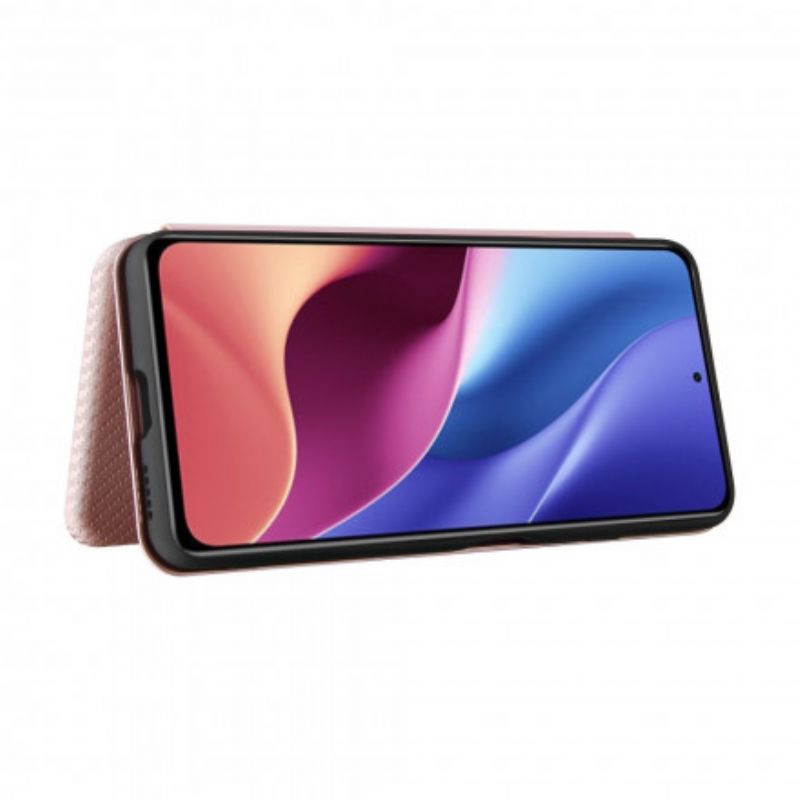 Flip Cover Xiaomi Mi 11i 5G / Poco F3 Fibre Carbone Avec Anneau Support