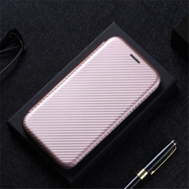 Flip Cover Xiaomi Mi 11i 5G / Poco F3 Fibre Carbone Avec Anneau Support