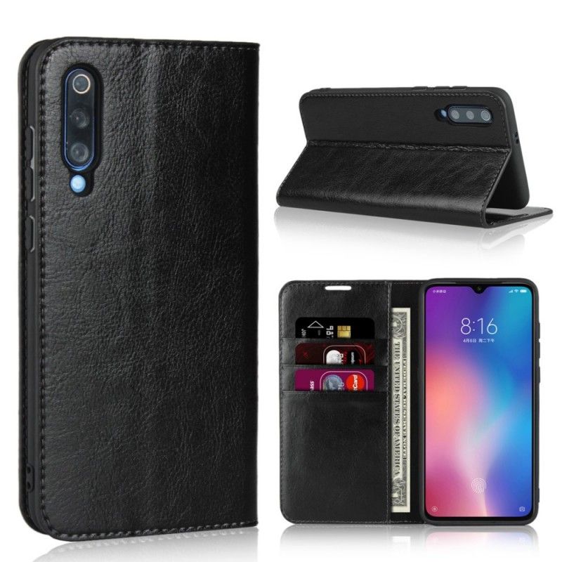 Flip Cover Xiaomi Mi 9 Cuir Véritable