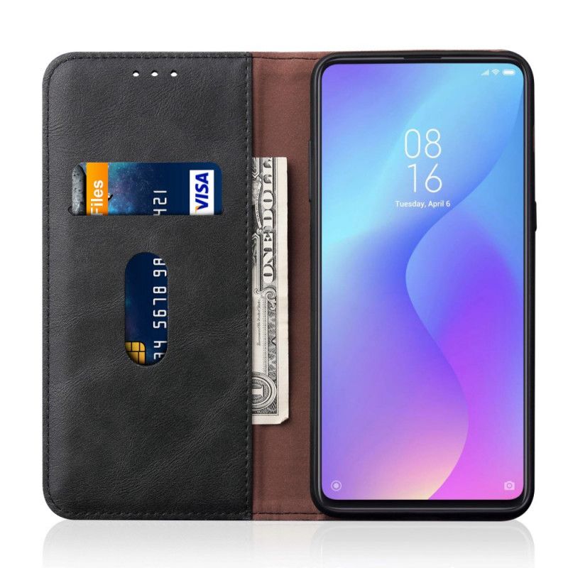 Flip Cover Xiaomi Mi 9t / Mi 9t Pro Effet Cuir Coutures