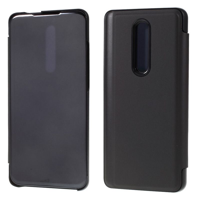 Flip Cover Xiaomi Mi 9t / Mi 9t Pro Miroir Et Effet Cuir