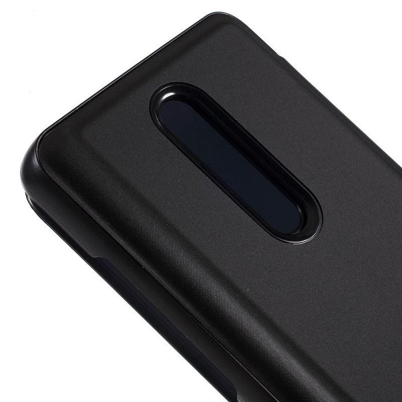 Flip Cover Xiaomi Mi 9t / Mi 9t Pro Miroir Et Effet Cuir