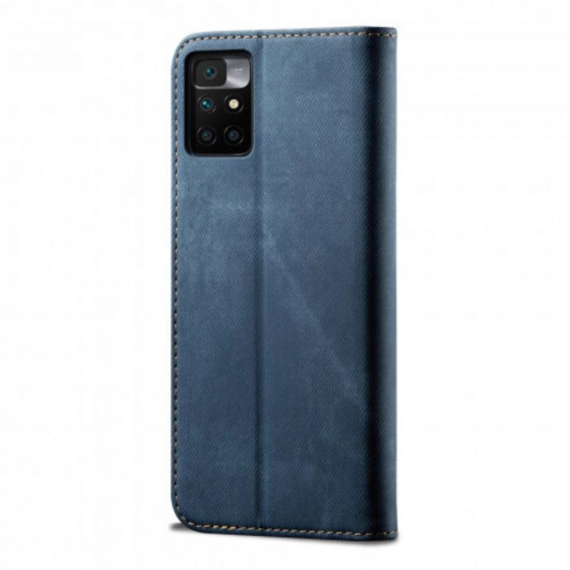 Flip Cover Xiaomi Redmi 10 Tissu Jeans