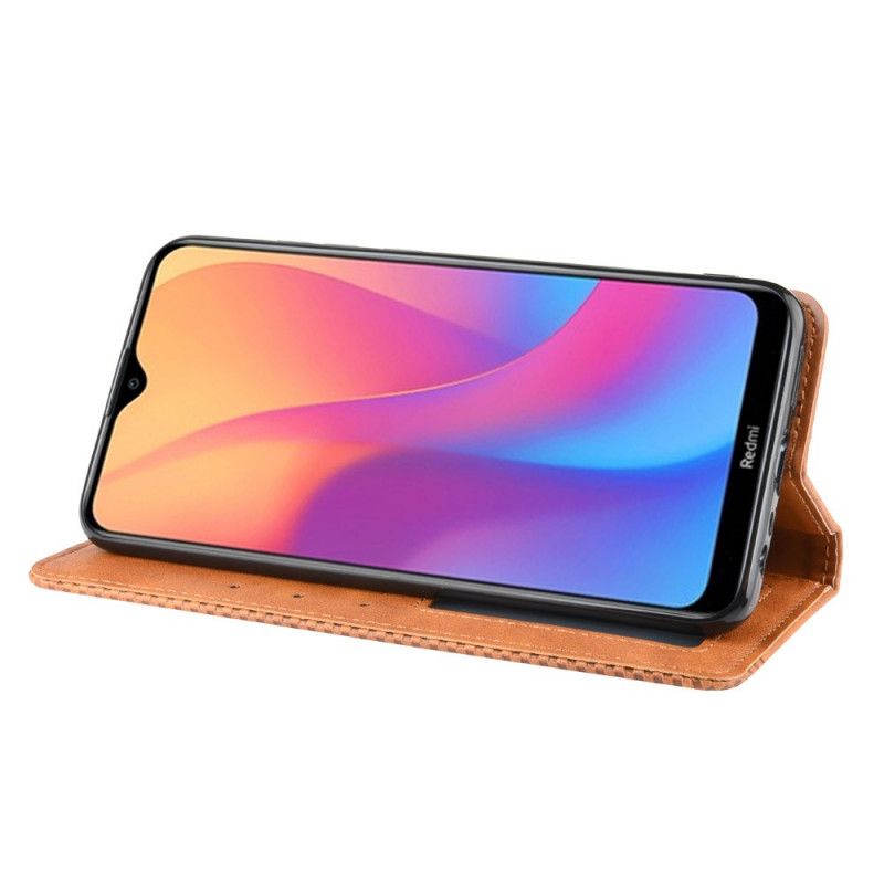 Flip Cover Xiaomi Redmi 8a Effet Cuir Vintage Stylisé