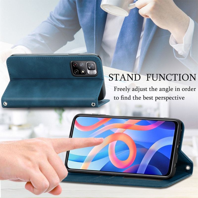 Flip Cover Xiaomi Redmi Note 11 / Poco M4 Pro 5G Skin-touch Classique