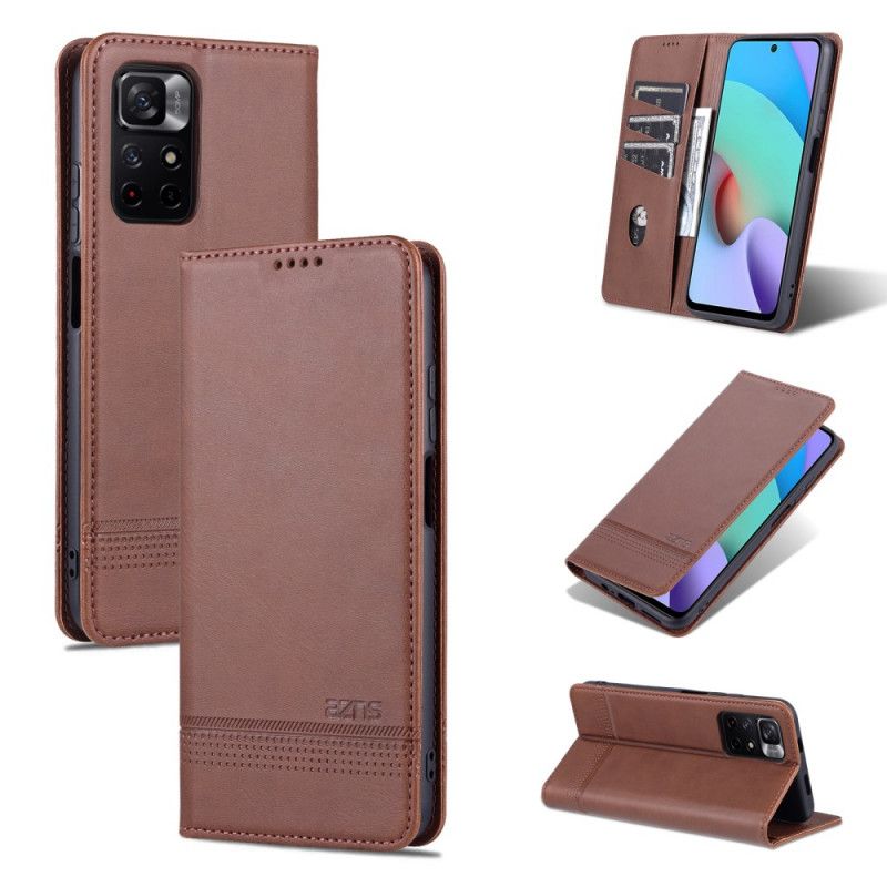 Flip Cover Xiaomi Redmi Note 11 / Poco M4 Pro 5G Style Cuir Azns