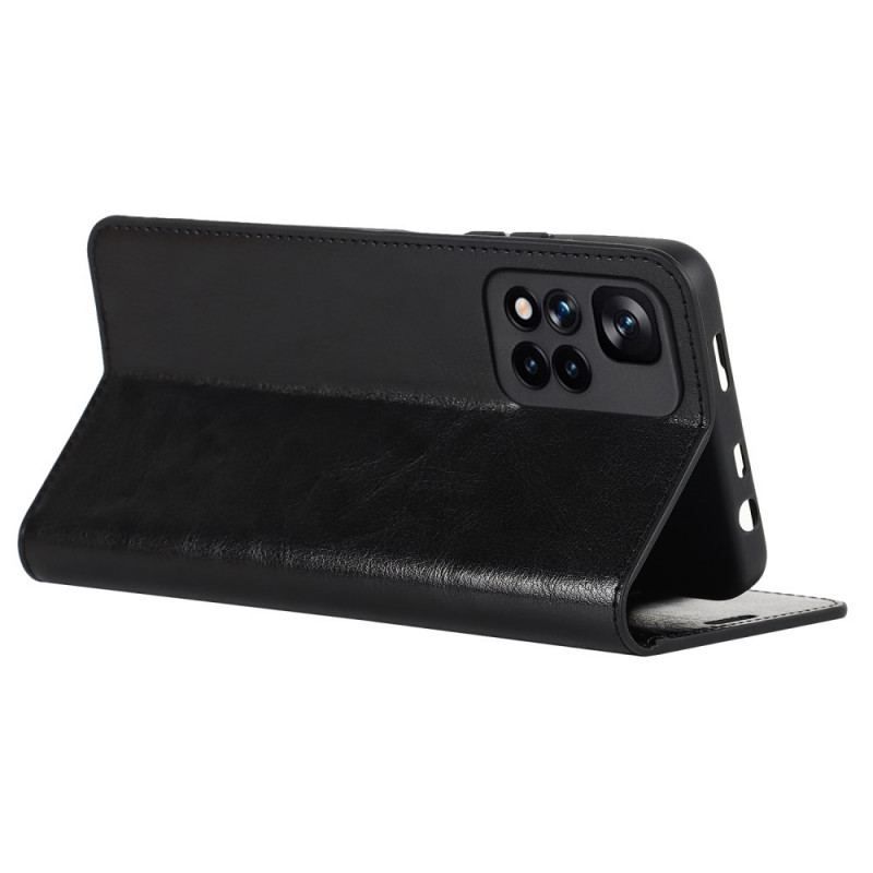 Flip Cover Xiaomi Redmi Note 11 Pro Plus 5G Cuir Véritable