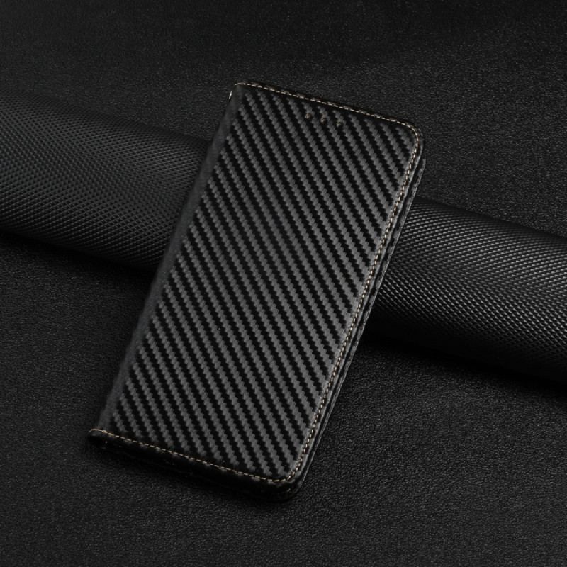 Flip Cover Xiaomi Redmi Note 11 Pro Plus 5G Fibre Carbone à Lanière