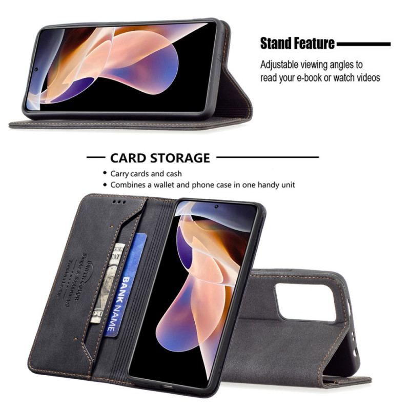 Flip Cover Xiaomi Redmi Note 11 Pro Plus Binfen Color RFID Couture