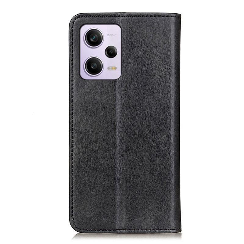 Flip Cover Xiaomi Redmi Note 12 Pro Plus Cuir Fendu Classique