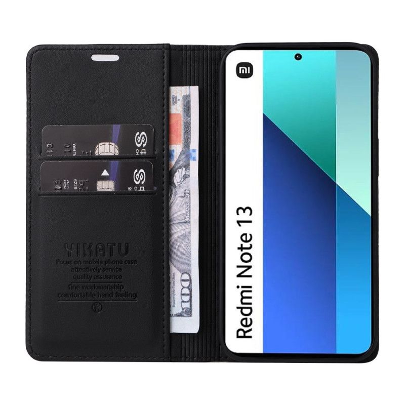 Flip Cover Xiaomi Redmi Note 13 4G Simili CuirYIKATU