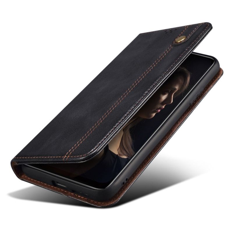 Flip Cover Xiaomi Redmi Note 13 5G Simili Cuir Ciré