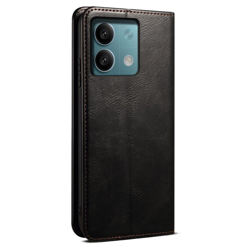 Flip Cover Xiaomi Redmi Note 13 5G Simili Cuir Ciré