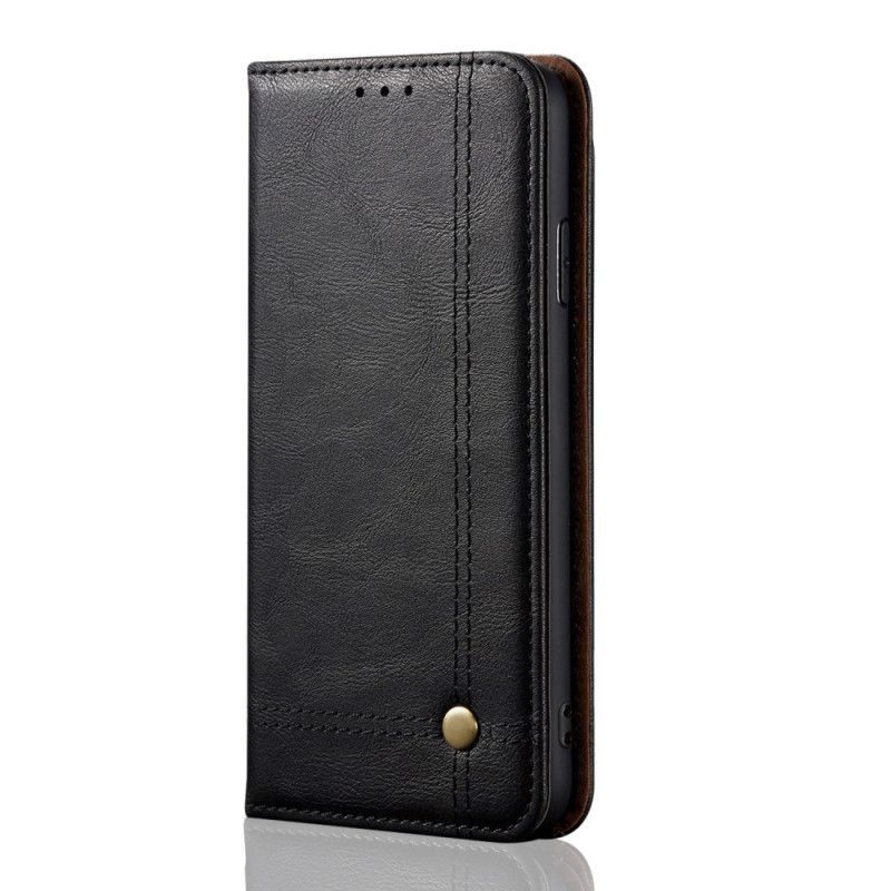 Flip Cover Xiaomi Redmi Note 8t Effet Cuir Coutures