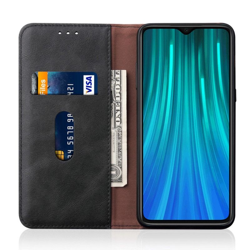 Flip Cover Xiaomi Redmi Note 8t Effet Cuir Coutures