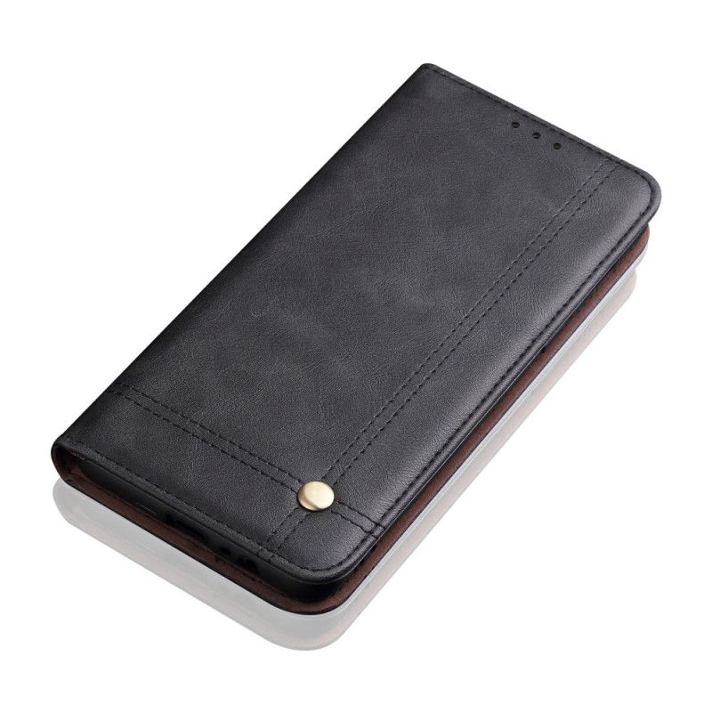 Flip Cover Xiaomi Redmi Note 8t Effet Cuir Coutures