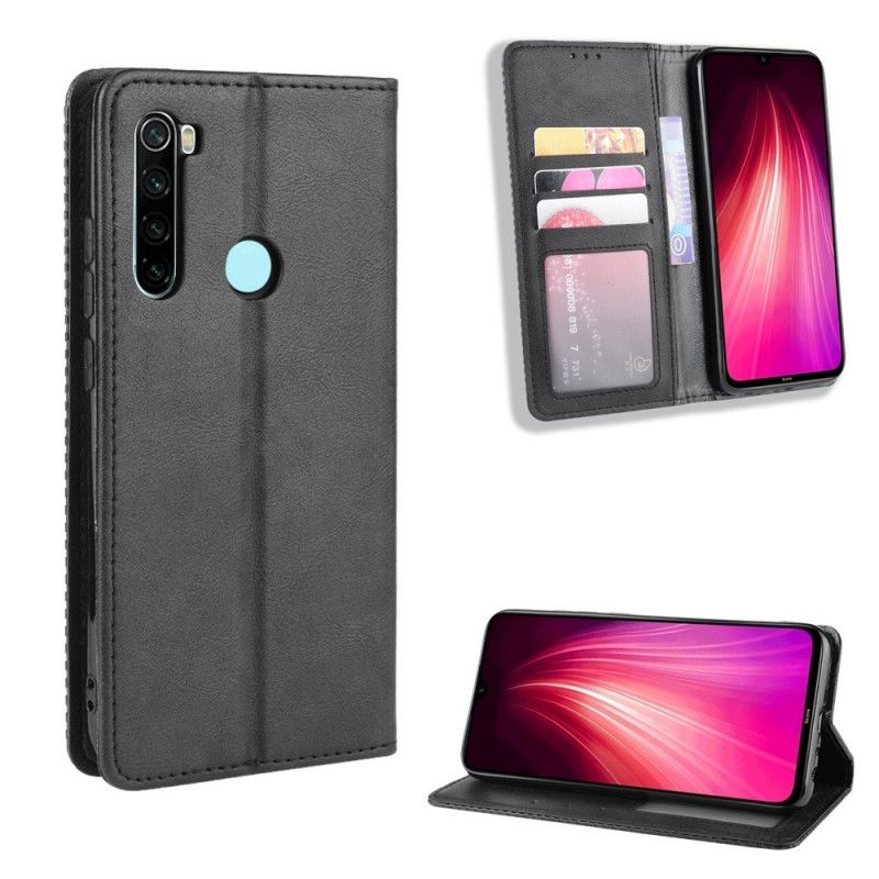 Flip Cover Xiaomi Redmi Note 8t Effet Cuir Vintage Stylisé