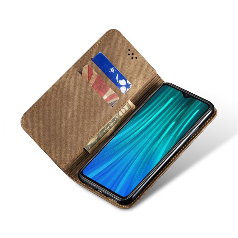 Flip Cover Xiaomi Redmi Note 8t Tissu Jeans