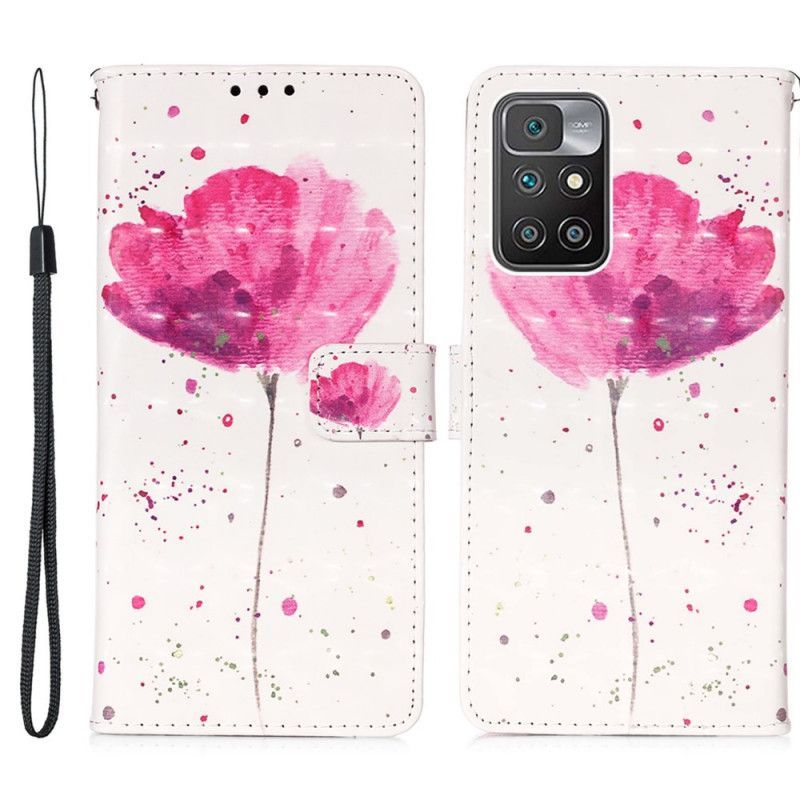 Housse Pour Xiaomi Redmi 10 Coquelicot Aquarelle