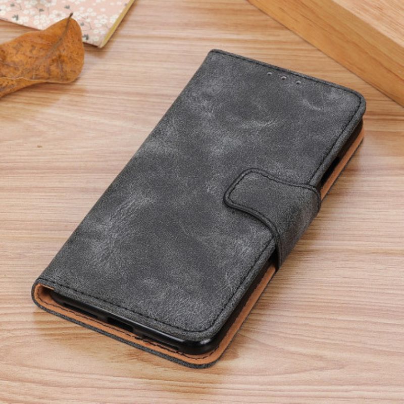 Housse Pour Xiaomi Redmi 10 Cuir Fendu Vintage