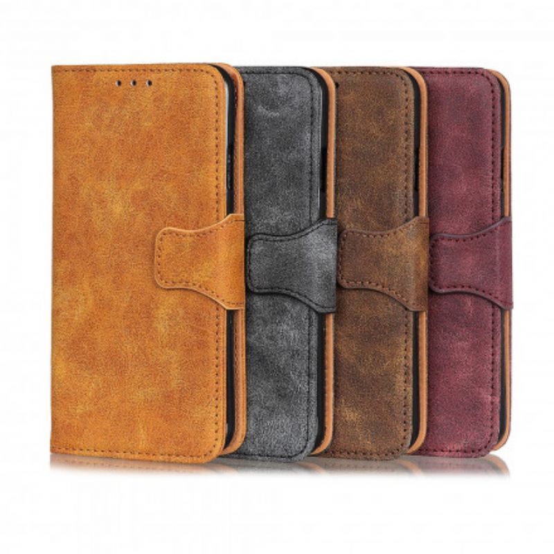 Housse Pour Xiaomi Redmi 10 Cuir Fendu Vintage