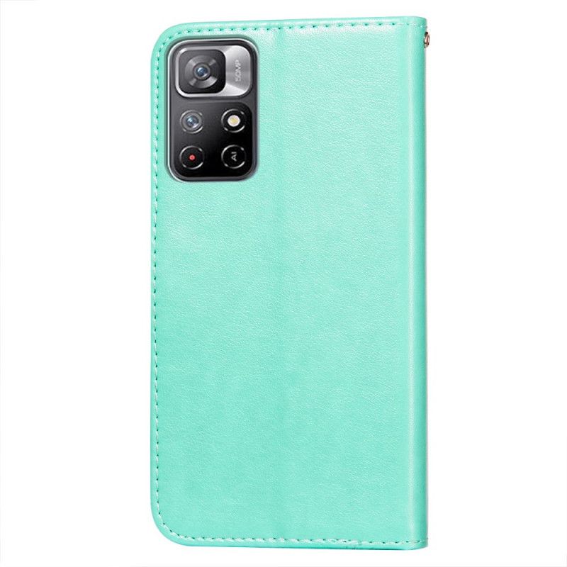 Housse Pour Xiaomi Redmi Note 11 / Poco M4 Pro 5G Effet Cuir Éclairs Design