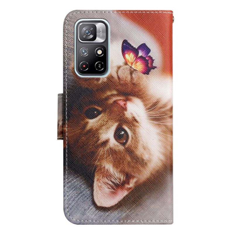 Housse Pour Xiaomi Redmi Note 11 / Poco M4 Pro 5G Mon Chaton Et Papillon