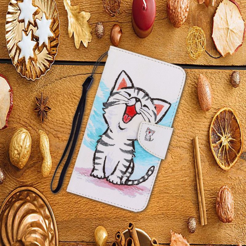 Housse Xaiomi Redmi Note 8t Chaton À Lanière