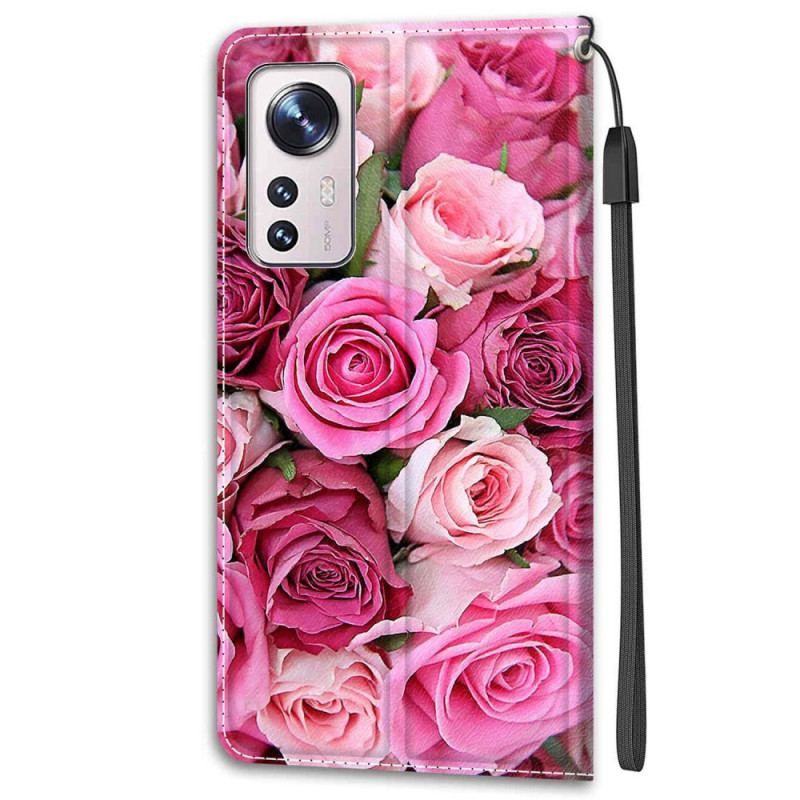 Housse Xiaomi 12 / 12X Florale à Lanière