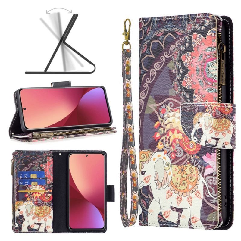 Housse  Xiaomi 12 / 12X  Poche Zippée Éléphant