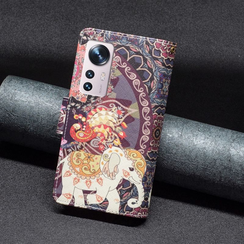 Housse  Xiaomi 12 / 12X  Poche Zippée Éléphant