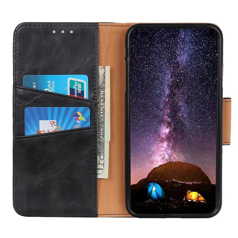 Housse Xiaomi 12 Pro Cuir Fendu Fermoir Réversible