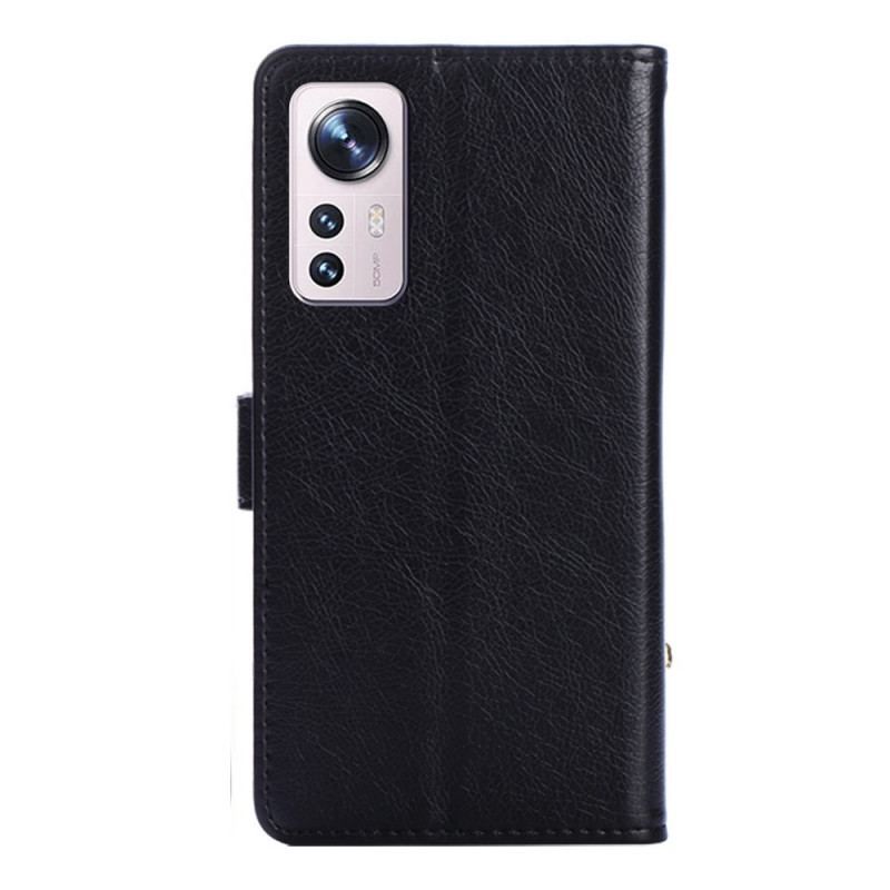 Housse Xiaomi 12 Pro Porte-Monnaie Frontal et Lanière