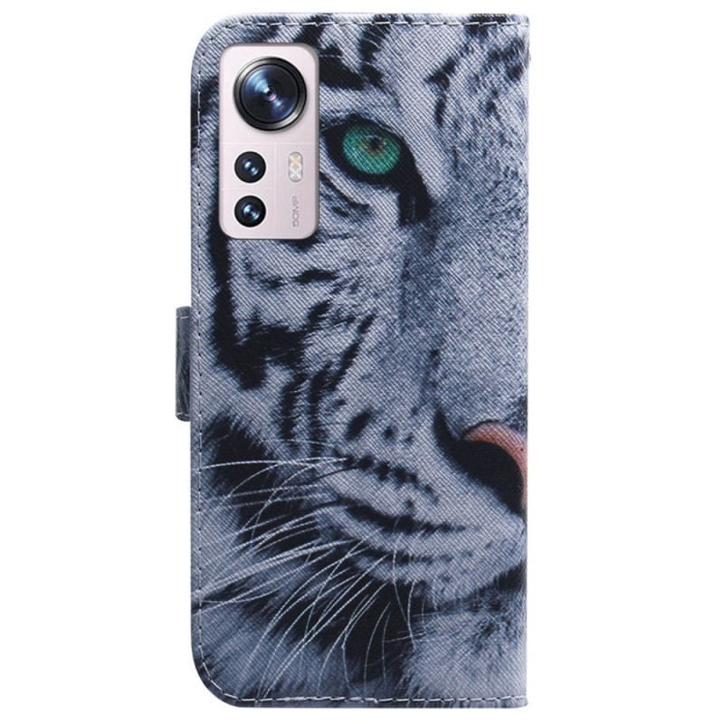 Housse Xiaomi 12 Pro Tigre Blanc