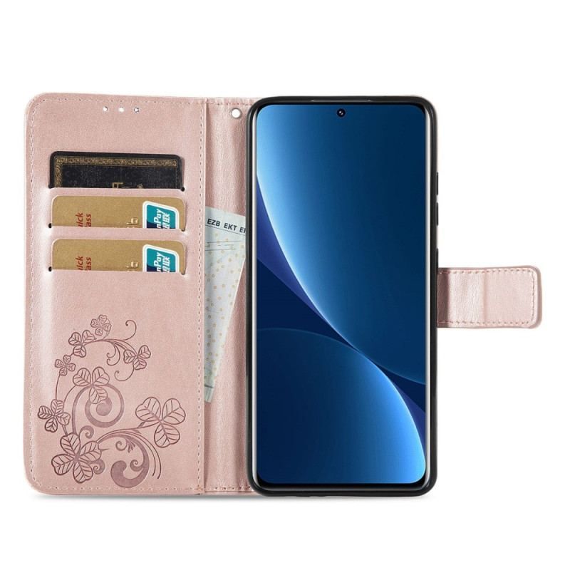 Housse Xiaomi 12T / 12T Pro Petites Fleurs à Lanière