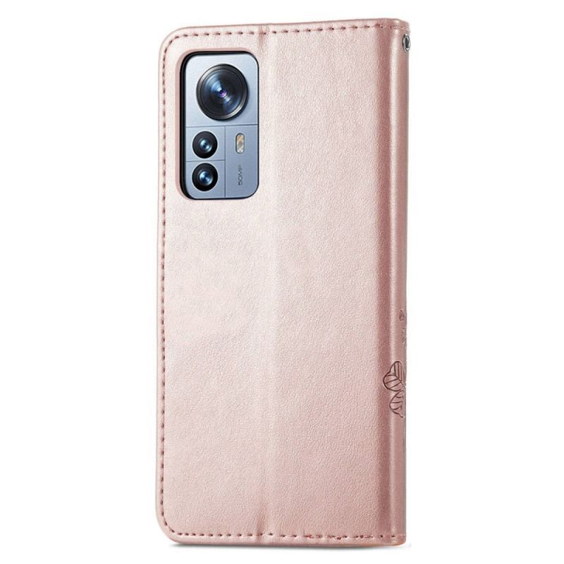 Housse Xiaomi 12T / 12T Pro Petites Fleurs à Lanière