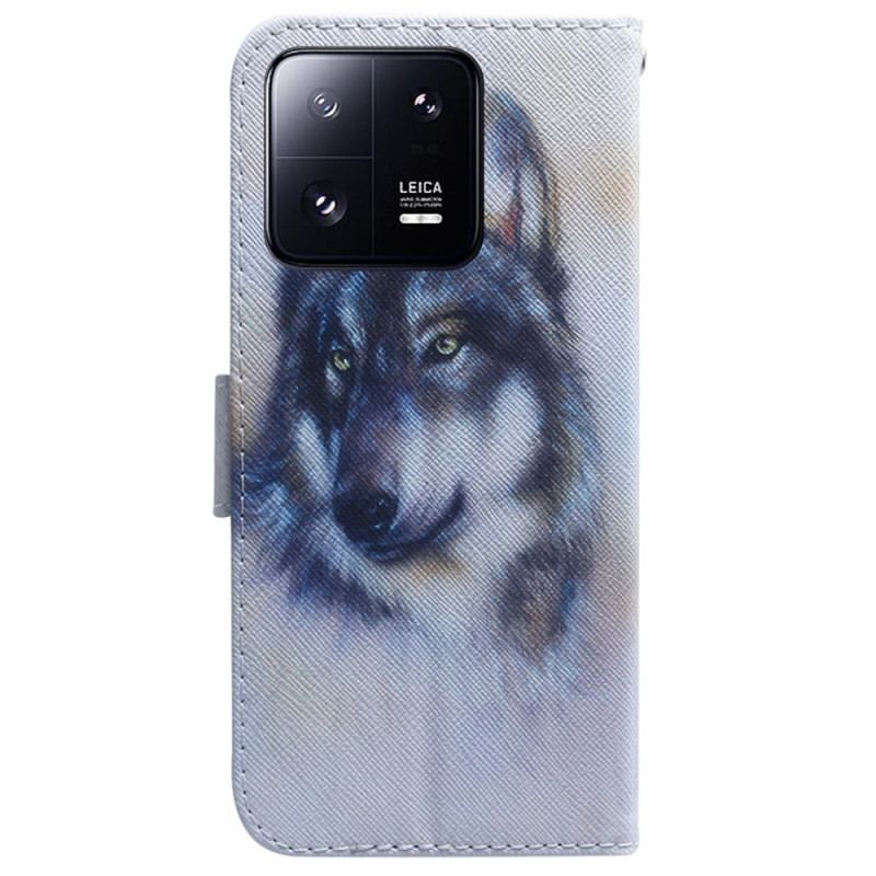 Housse Xiaomi 13 Pro Chien Aquarelle à Lanière