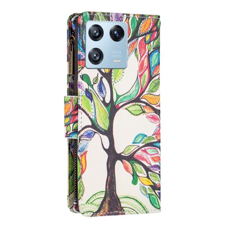 Housse Xiaomi 13 Pro Poche Zippée Arbre