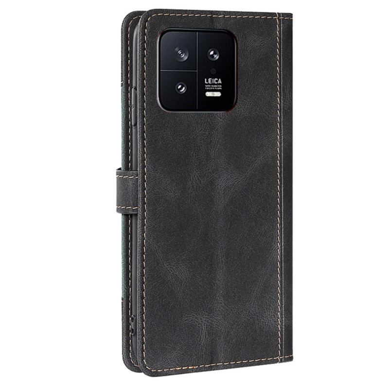 Housse Xiaomi 13 Simili Cuir Bicolore Stylish