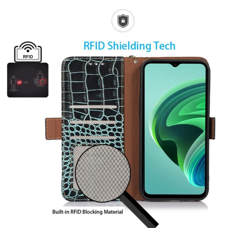 Housse Xiaomi 14 avec blocage RFID Crocodile