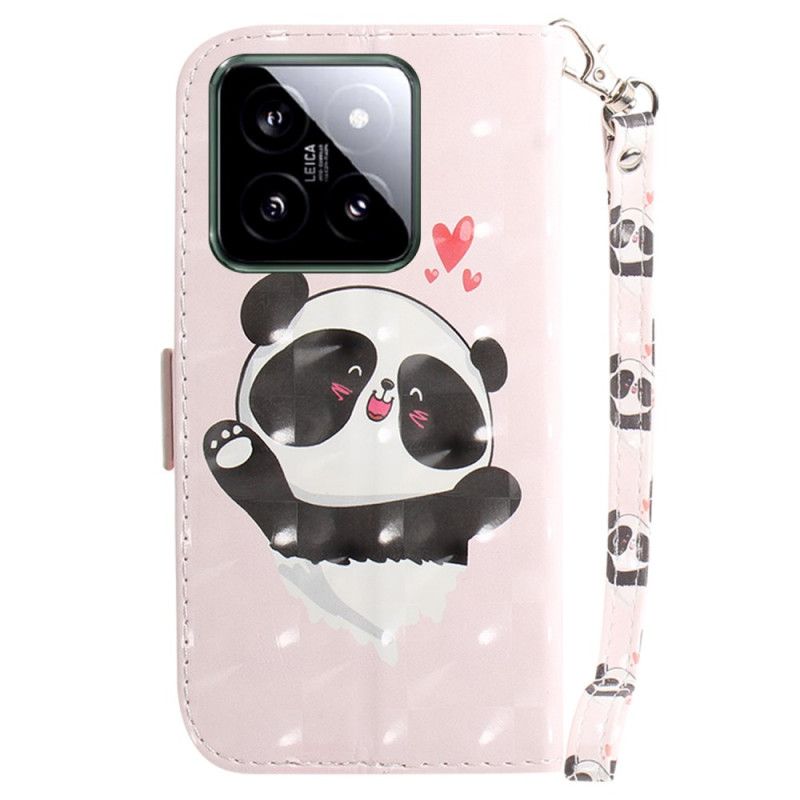 Housse Xiaomi 14 Panda Love à Lanière