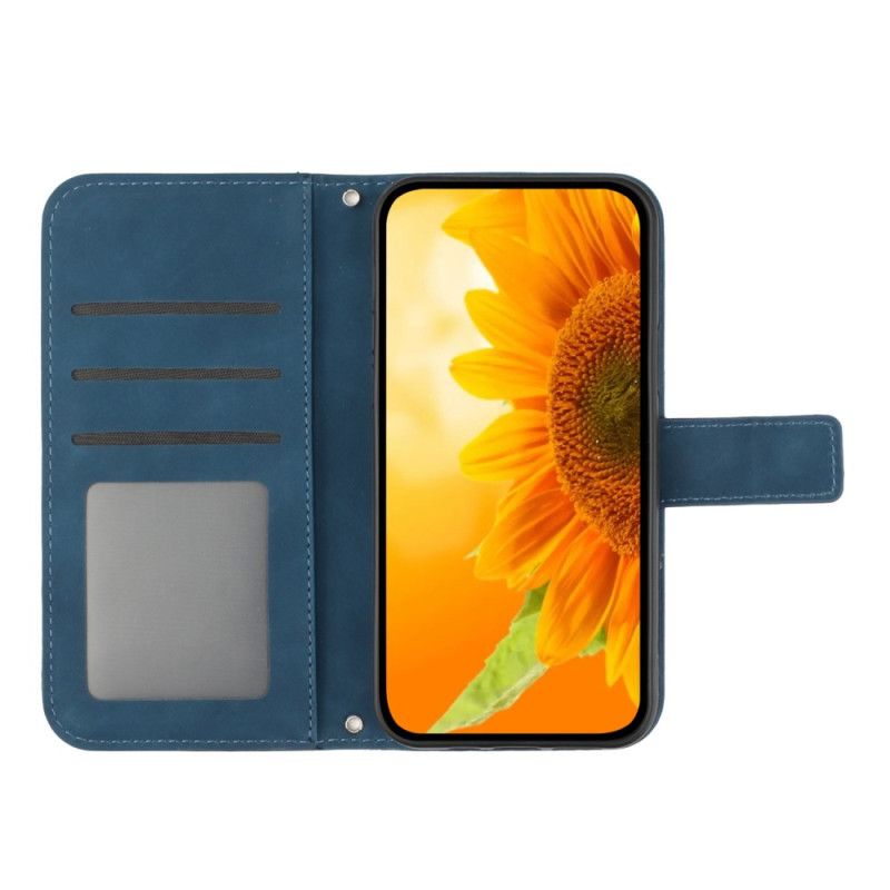 Housse Xiaomi 14 Pro Impression Tournesol à Lanière